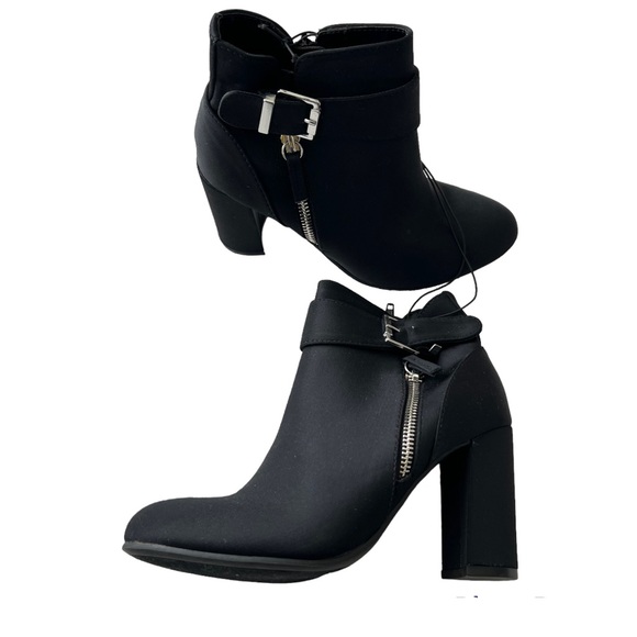 Unisa Satin Ankle Zip Boots Heels - Picture 1 of 3